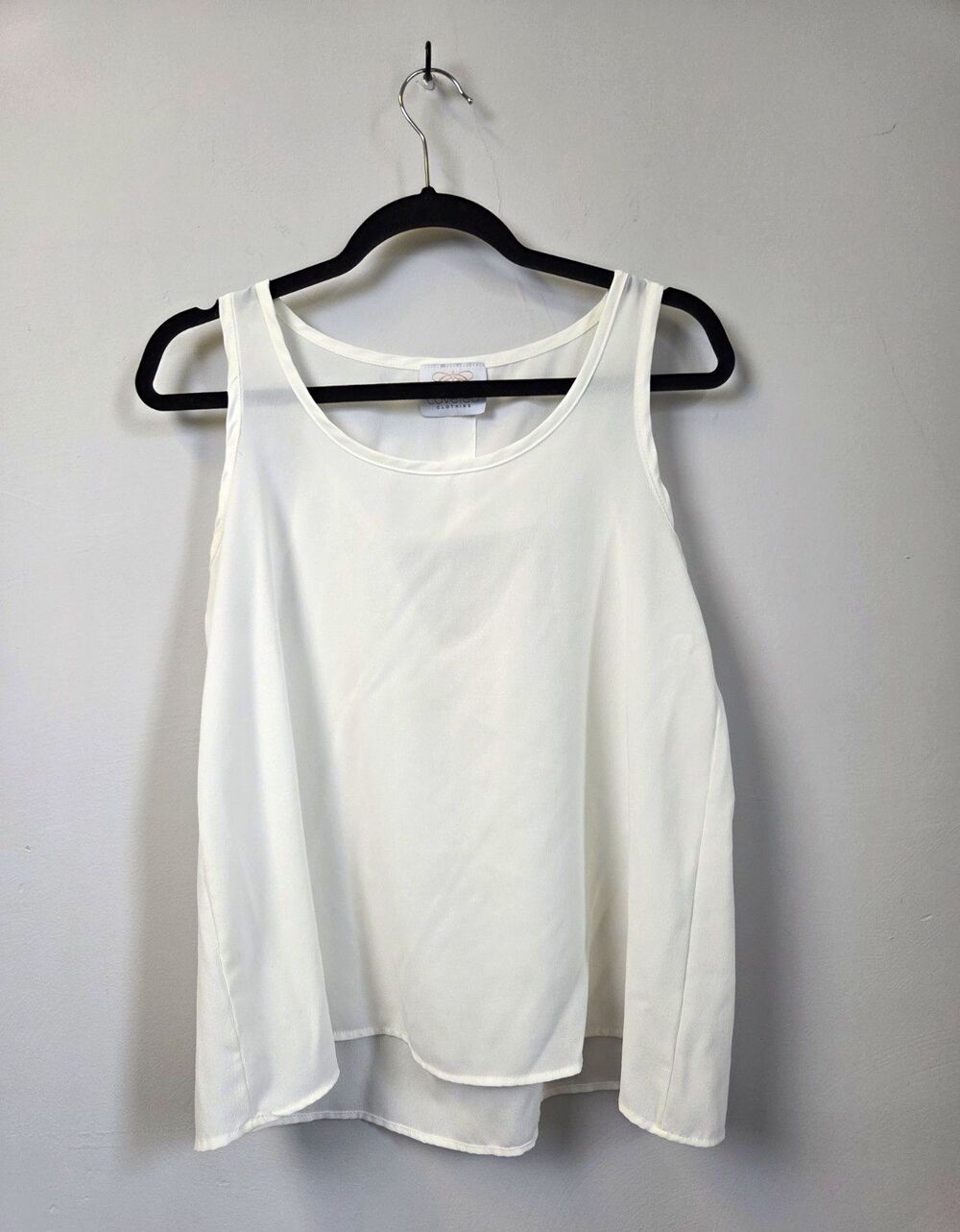 Coveted Clothing White Button Front Camisole Tank Top Size S